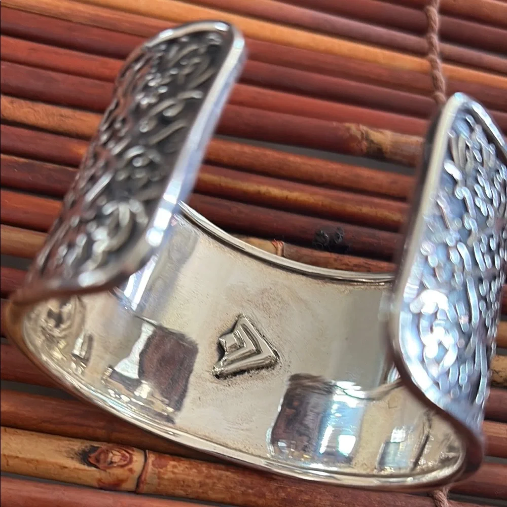 Silpada Sterling Silver Solid Filigree Cuff Bracelet .925 Vintage - Picture 6 of 8